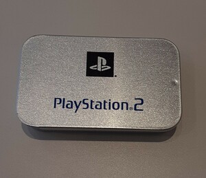 ソニー PlayStation 2 メモリーカード ケース 非売品 缶 ミニケース 小物入れ SONY プレイステーション2 カードケース プレステ2 PS2