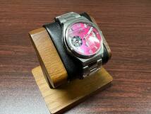 希少 ORIENT オリエント EM5M-C5 CA デイデイト ピンク文字盤 カットガラス スリースター メンズ腕時計 自動巻き 美品_画像1