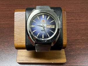ORIENT オリエント AAA クリスタル 27石 H429-18270 紫文字盤 デイデイト 自動巻き メンズ腕時計