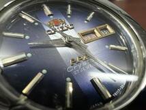 ORIENT オリエント AAA クリスタル 27石 H429-18270 紫文字盤 デイデイト 自動巻き メンズ腕時計_画像2