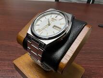 SEIKO5 セイコーファイブ 7009-876A デイデイト 白文字盤 自動巻き メンズ腕時計 美品 動作品_画像3