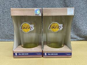 Fanatics NBA LA LAKERS 16oz LOGO GLASS×2個セット★ロサンゼルスレイカーズ★グラス/コップ★レブロン八村★N24117