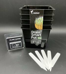  free shipping agave pra pot Drain Smart Pot black 5 piece set new goods unused many meat meal thing ko- Dex pakipotium departure root control 