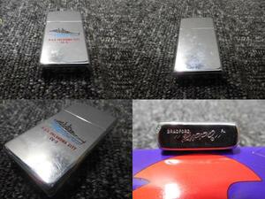 Zippo* slim type * Vintage * chrome plating *US navy *USS OKLAHOMA CITY CG-5 / stamp * writing brush chronicle body Logo *1978 year about 