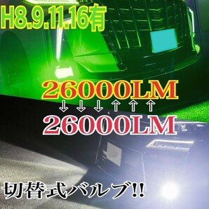車検対応 爆光2色切り替え ホワイトレモングリーン LED フォグランプ アトレー ワゴン(MC後) S321G、S331G ルークス ML21S9x