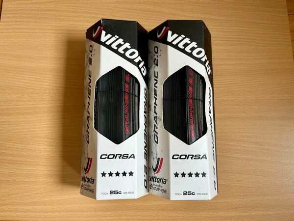 Vittoria CORSA G2.0 GRAPHENE Clincher Tire 700x25C 2本セット 【未使用】