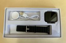 【1円】最新 新品 スマートウォッチ T10 ULTRA 黒 腕時計 ラバー ベルト Bluetooth 通話機能付き 健康管理 スポーツ Android iPhone対応_画像2