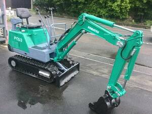 Mini Excavator 小松 PC03‐1 動作確認済み、アワMeter2774hours