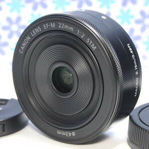 極上美品★キャノン Canon EF-M 22mm F2 STM★単焦点レンズ★送料無料★