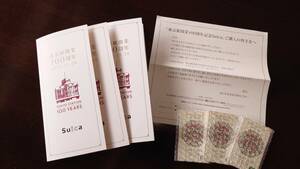  Tokyo станция открытие 100 anniversary commemoration Suica 3 листов 