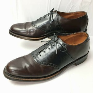 70s-80s/Vintage★THE WORTHMORE SHOE【サイズ10.5B　27.0-27.5】USA サドルシューズ　ビジネスシューズ　黒×こげ茶　管NO.WZF-11