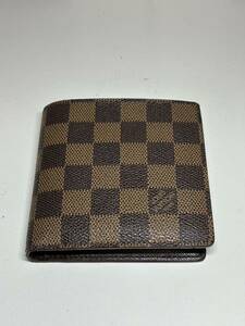 【1円〜！】LOUIS VUITTON ルイヴィトン N61665 ダミエ ポルトビエ カルトクレディ モネ 二つ折り 財布 ウォレット ブラウン系