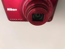 【動作確認済】コンパクトデジタルカメラ Nikon ニコン COOLPIX S6600 ラズベリーレッド_画像6