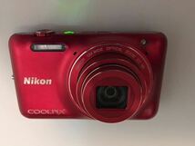 【動作確認済】コンパクトデジタルカメラ Nikon ニコン COOLPIX S6600 ラズベリーレッド_画像7