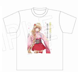 お隣の天使様にいつの間にか駄目人間にされていた 椎名真昼 和服 Tシャツ ホワイト Lサイズ