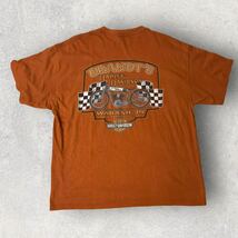 Harley-Davidson ハーレーダビッドソン USA製 2010 Tシャツ オレンジ 半袖 XL相当 古着 卸_画像1