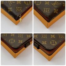 H0853【極美品】 Louis Vuitton ルイヴィトン　モノグラム　コンパクトジップ　二つ折り財布 M61667　ユニセックス_画像9