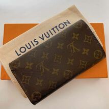 H866【美品】LOUIS VUITTON ルイヴィトン ポルトフォイユ　インターナショナル M61734 モノグラム　二つ折り長財布 カード入れ×6_画像2