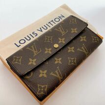 H882【美品】LOUIS VUITTON ルイ・ヴィトン ポルトフォイユ・サラ　モノグラム 長財布 二つ折り財布　カード入れ×6_画像1