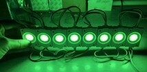 24V トラック グリーン タイヤ灯 LED サイドマーカー ランプ 作業灯 路肩灯 LEDダウンライト 防水 S25 40パネル連結 40コマ　CBD05_画像3