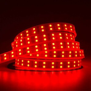 LEDテープライト レッド 赤 24V 5M 2列 5050SMD カバー付 600連 切断可 蛍光灯 トラック 船舶 サイド マーカー LEDテープ 劣化防止 DD58の画像2