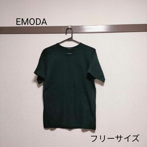 EMODA　 半袖 Tシャツ　 カットソー　シンプル無地　黒　フリーサイズ