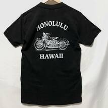 80s usa製 vintage Harley Davidson dog tシャツ 3D EMBLEM ハーレーダビットソン M バイク ビンテージ ヴィンテージ 犬 両面プリント_画像3