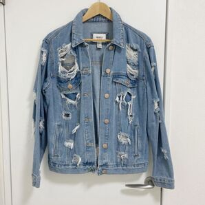 即日発送!Forever21ダメージジーンズジャケット (美品) デニムジャケット