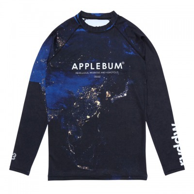 【新品】APPLEBUM x rvddw Night Earth RASH GUARD Mサイズ リバーサル アップルバム ラッシュガード