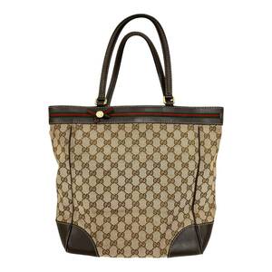 GUCCI グッチ シェリーライン トートバッグ GG柄 キャンバス メイフェア ハンドバッグ レザー 本革 中古品