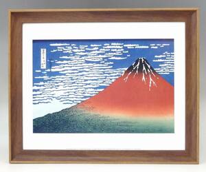 Art hand Auction 新品☆額付アートポスター◇日本画☆葛飾北斎☆凱風快晴☆富士山☆赤富士☆絵画☆壁掛け☆インテリア☆5, 印刷物, ポスター, その他