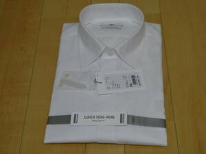 3.UNIQLO ユニクロ メンズ ファインクロス スーパーノンアイロンシャツ (長袖) 331-411823 サイズXXL ホワイト (Yシャツ) 新品未使用品