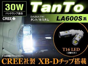 タント/カスタム LA600　バックランプ ▼ T16 CREE社製 30W LED