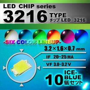 ３２１６ ＬＥＤ チップ アイスブルー １０個 エアコン 打替え