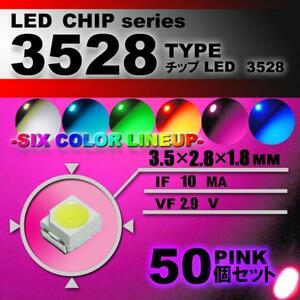 ３５２８ ＬＥＤ チップ ピンク ５０個セット エアコン 打替え