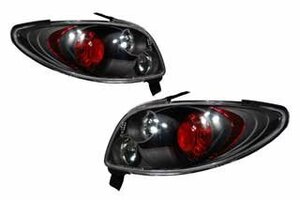  euro tail lamp black in na- crystal lens 99-UP Peugeot 206