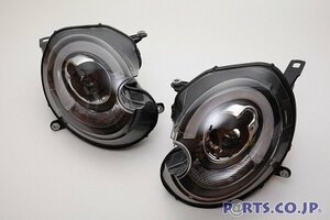 [処分品]ヘッドライト LEDホワイトライトバー デイライトスタイル ブラック BMW ミニ R55/R56 2006-2012 純正HIDヘッドライト車用