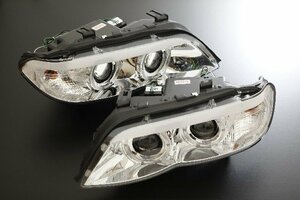 [新品] 　ヘッドライト　ヘッドランプ CCFL W HID インナー クローム E53 X-5 後期　左右セット