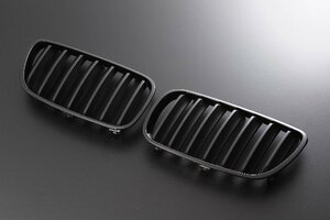 [処分品] キドニーグリル BMW X3 E83 後期 07-10 グロスブラック　艶のある黒