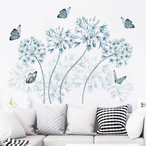 (NO.398）DIY剥がせる壁飾りウォールステッカー綺麗な仕上がり 植物と蝶々