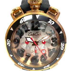 H849*1 GAGAMILANO ガガミラノ マヌアーレ 48㎜ MM48 N.C3203 クオーツ クロノグラフ デイト メンズ 腕時計の画像1