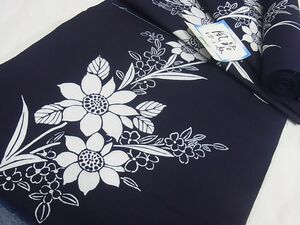  кимоно ...* юката ткань надеты сяку . цветок хлопок прекрасный товар *nn1131