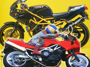 TRX850 рейсинг специальный выпуск журнал custom механизм lai DIN g technique FCR на решение XJR1200 CBR900RR Ducati 900SS тигр s рама 