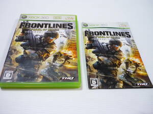 [管00]【送料無料】ゲームソフト XBOX360 フロントライン：フュエル・オブ・ウォー Frontlines エックスボックス ソフト