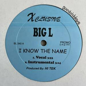 Big L - I Know The Name / Flamboyant (Remix) (Jay Dee) (Limited Edition/リミテッドエディション)