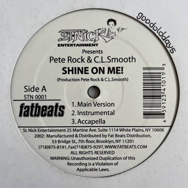 Pete Rock & C.L. Smooth - Shine On Me / Climax (USオリジナル/アングラ)