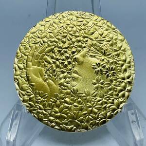 GU116-1日本記念メダル 桜の女神 幸運コイン 美品 日本硬貨 古銭 コレクションコイン 貨幣 重さ約29g