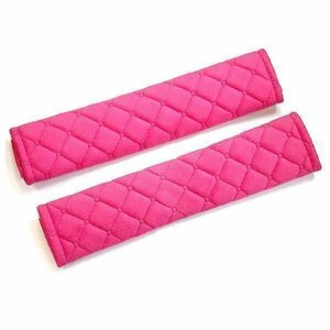  free shipping! seat belt cover cushion pad 2 pcs set [ pink ] shoulder pad car car supplies custom interior stylish lovely 