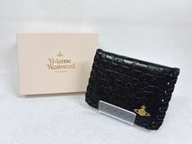 未使用/保管品 Vivienne Westwood カードケース 箱付 レザー ブラック ヴィヴィアンウエストウッド カード入れ 名刺入れ パスケース_画像1