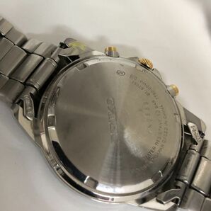 作動未確認 SEIKO セイコー 腕時計 7T92-0DW0 クロノグラフ クオーツ 10気圧防水 アナログ ブラック シルバー ウォッチ 不動 202532の画像8